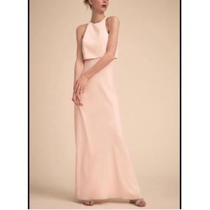 BHLDN Jill Stuart Iva Crepe Maxi in pink/blush